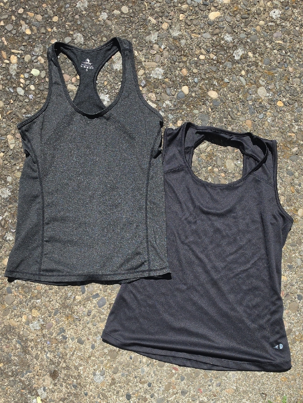Fila Women's Black Racerback and Tank Athletic Tops - Dual Pack